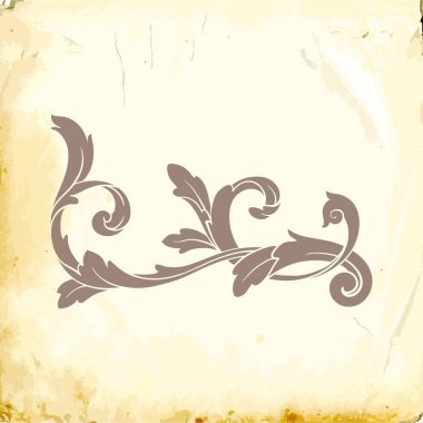 Tasarım için vintage elementlerin vektör barok 'u. 