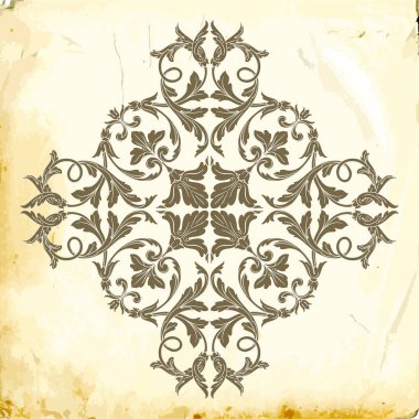 Tasarım için vintage elementlerin vektör barok 'u. 