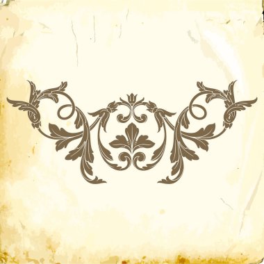 Tasarım için vintage elementlerin vektör barok 'u. 