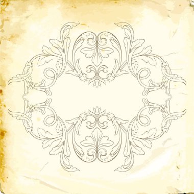 Tasarım için vintage elementlerin vektör barok 'u. 