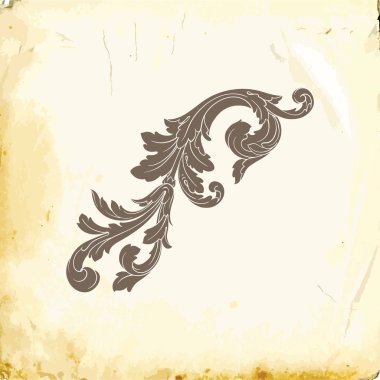 Tasarım için vintage elementlerin vektör barok 'u. 