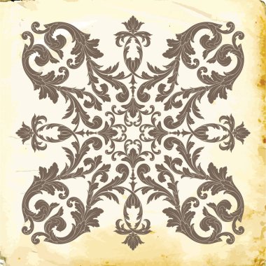 Tasarım için vintage elementlerin vektör barok 'u. 