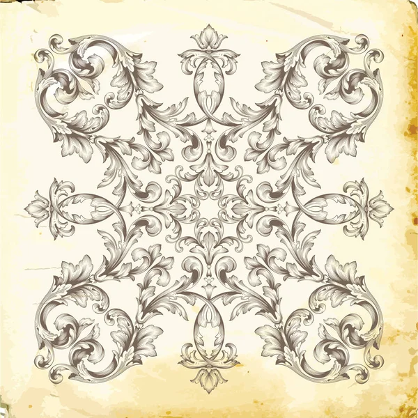 Vector baroque of vintage elements for design. — Stock Vector