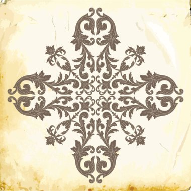 Tasarım için vintage elementlerin vektör barok 'u. 