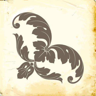 Tasarım için vintage elementlerin vektör barok 'u. 