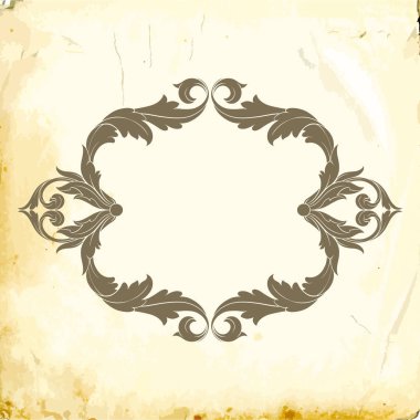 Tasarım için vintage elementlerin vektör barok 'u. 