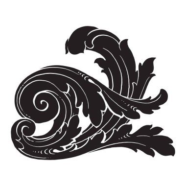 Tasarım için vintage elementlerin vektör barok 'u. 