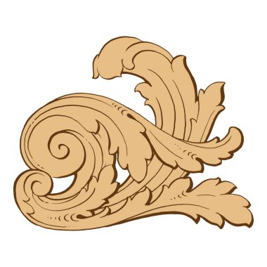 Tasarım için vintage elementlerin vektör barok 'u. 