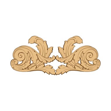 Tasarım için vintage elementlerin vektör barok 'u. 