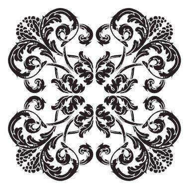 Tasarım için vintage elementlerin vektör barok 'u. 