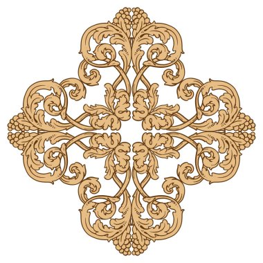 Tasarım için vintage elementlerin vektör barok 'u. 