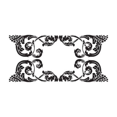 Tasarım için vintage elementlerin vektör barok 'u. 