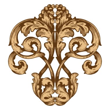 Tasarım için vintage elementlerin vektör barok 'u. 