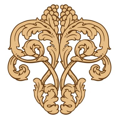 Tasarım için vintage elementlerin vektör barok 'u. 