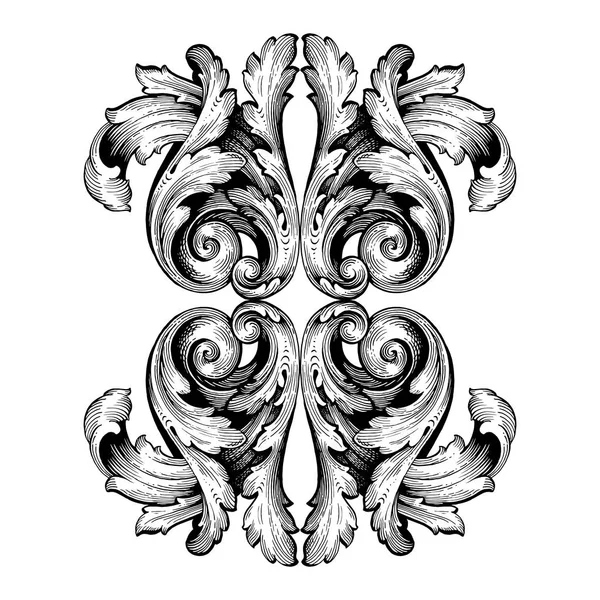 Vector barroco de elementos vintage para el diseño . — Vector de stock