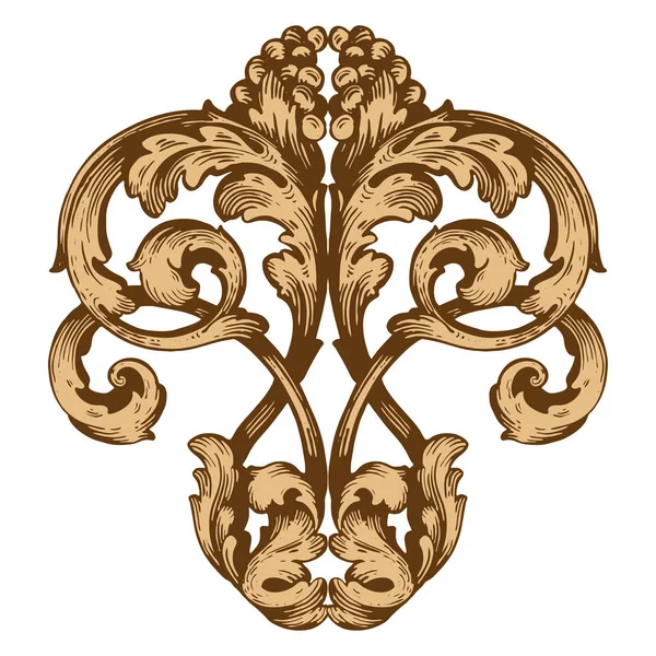 Tasarım için vintage elementlerin vektör barok 'u. 