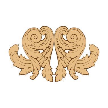 Tasarım için vintage elementlerin vektör barok 'u. 