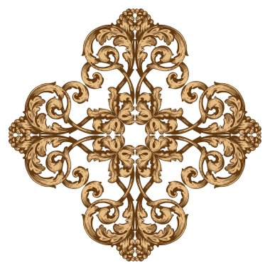 Tasarım için vintage elementlerin vektör barok 'u. 