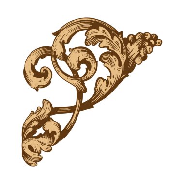 Tasarım için vintage elementlerin vektör barok 'u. 