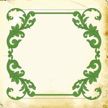 Tasarım için vintage elementlerin vektör barok 'u. 