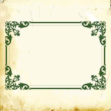 Tasarım için vintage elementlerin vektör barok 'u. 