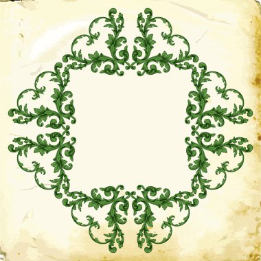 Tasarım için vintage elementlerin vektör barok 'u. 