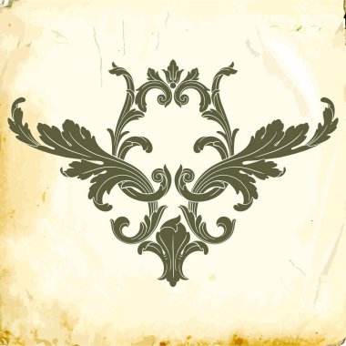 Tasarım için vintage elementlerin vektör barok 'u. 