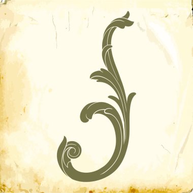 Tasarım için vintage elementlerin vektör barok 'u. 