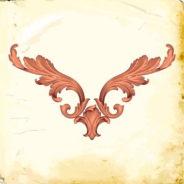 Tasarım için vintage elementlerin vektör barok 'u. 