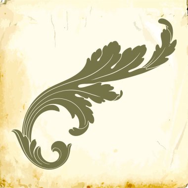 Tasarım için vintage elementlerin vektör barok 'u. 