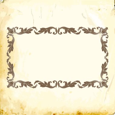 Tasarım için vintage elementlerin vektör barok 'u. 