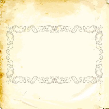 Tasarım için vintage elementlerin vektör barok 'u. 