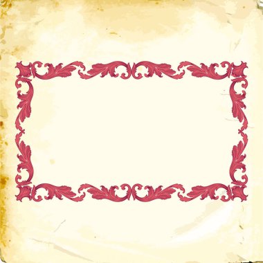 Tasarım için vintage elementlerin vektör barok 'u. 