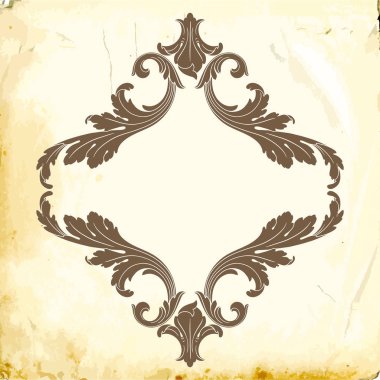 Tasarım için vintage elementlerin vektör barok 'u. 