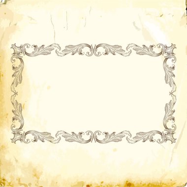 Tasarım için vintage elementlerin vektör barok 'u. 