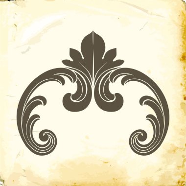 Tasarım için vintage elementlerin vektör barok 'u. 