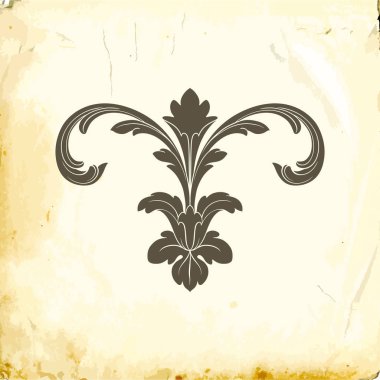 Tasarım için vintage elementlerin vektör barok 'u. 