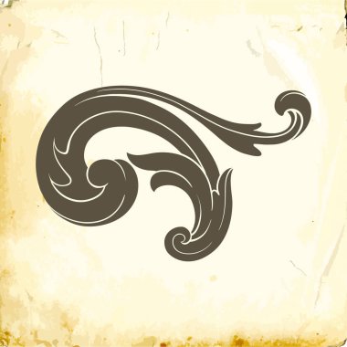 Tasarım için vintage elementlerin vektör barok 'u. 