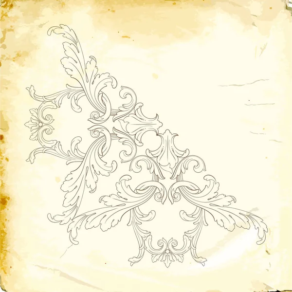 Tasarım için vintage elementlerin vektör barok 'u. 