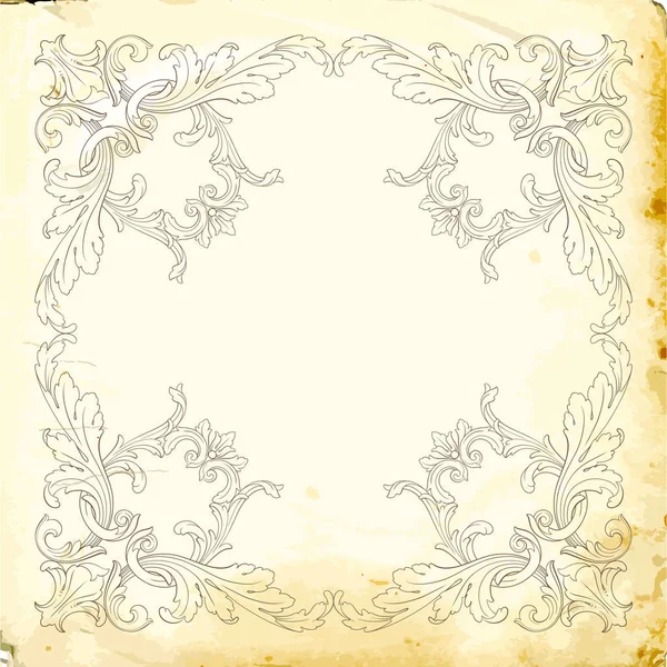 Tasarım için vintage elementlerin vektör barok 'u. 