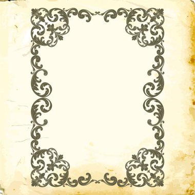 Tasarım için vintage elementlerin vektör barok 'u. 