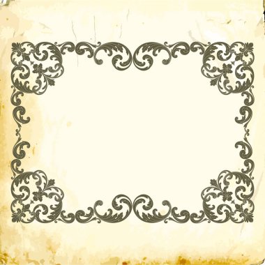 Tasarım için vintage elementlerin vektör barok 'u. 