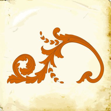 Tasarım için vintage elementlerin vektör barok 'u. 