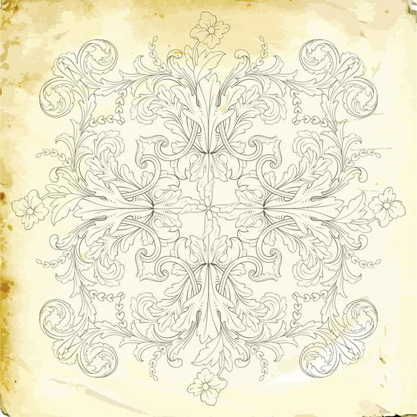 Tasarım için vintage elementlerin vektör barok 'u. 