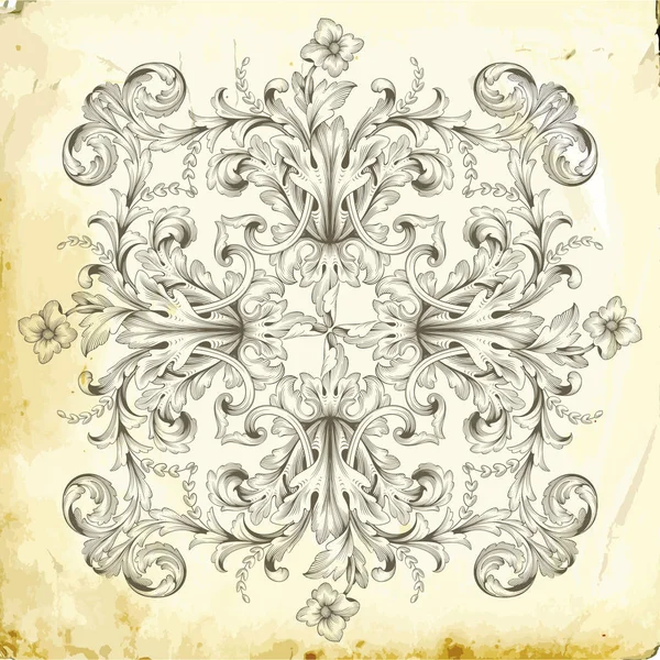 Tasarım için vintage elementlerin vektör barok 'u. 