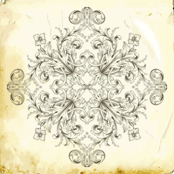 Tasarım için vintage elementlerin vektör barok 'u. 