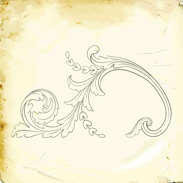 Tasarım için vintage elementlerin vektör barok 'u. 