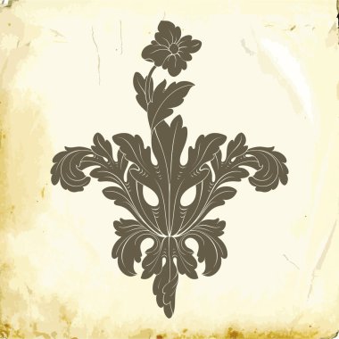 Tasarım için vintage elementlerin vektör barok 'u. 