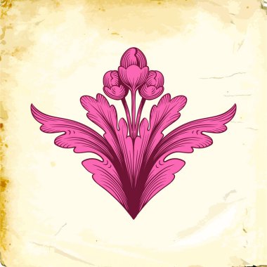 Tasarım için vintage elementlerin vektör barok 'u. 