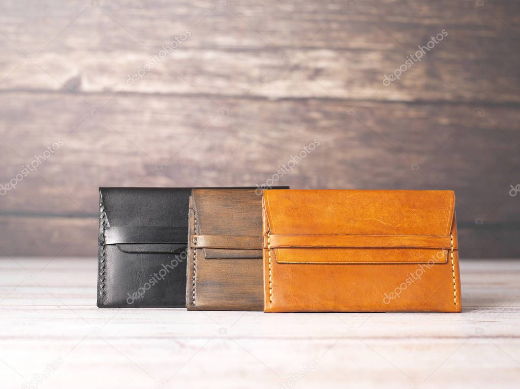 handmade leather wallet purse